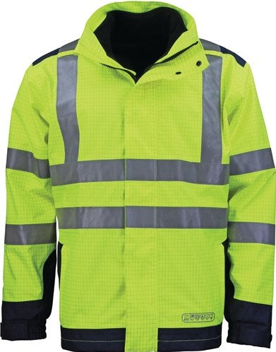 Asatex weer-, vlam- veiligheidsjack | maat xxxl | geel blauw | 98 % polyester 2 % carbon | 1 stuk - 3850g xxxl 3850g xxxl