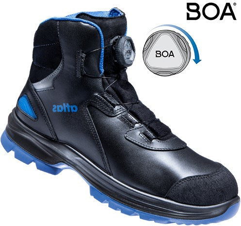Atlas werkschoen sl 9845 xp 2.0 boa hoog s3 | zwart blauw | maat 44 - 00.012.105.44