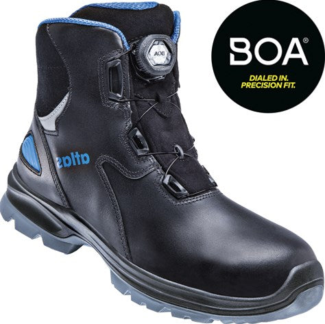 Atlas werkschoen sl 9845 xp 2.0 boa hoog s3 | zwart blauw | maat 44 - 00.012.105.44