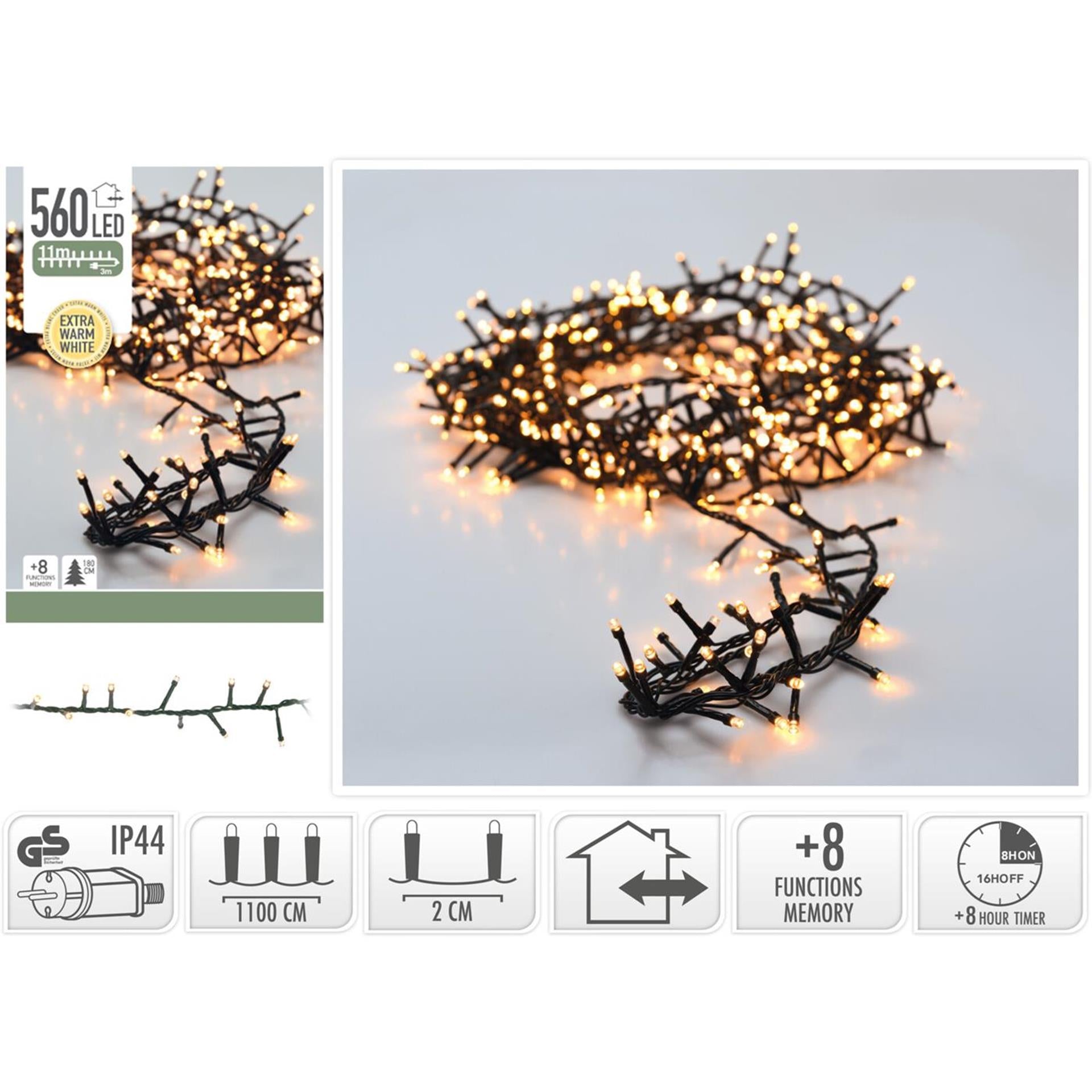 Kerstverlichting microcluster 560led