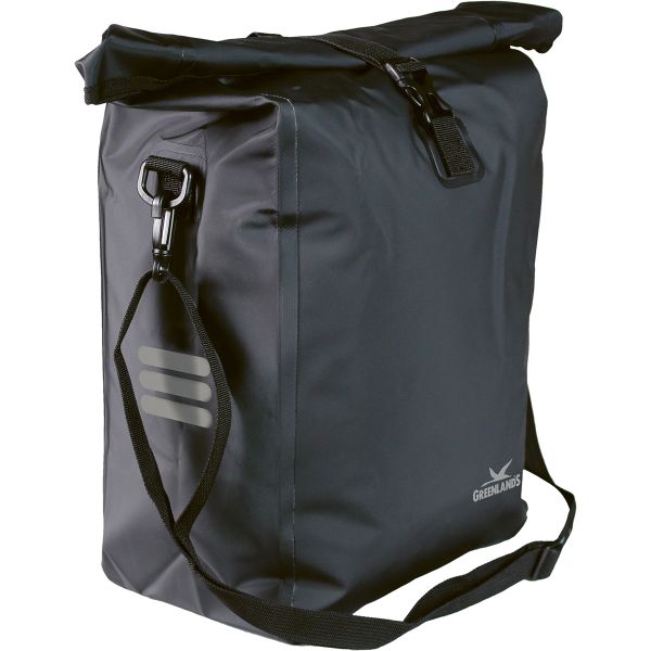 Greenlands wasserdichte kleine Fahrradtasche (18,5 Liter), 27 x 49 x 14 cm, schwarz