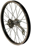 Hzb achterwiel 20 inch etrto 406 remnaaf alu zwart vaste as