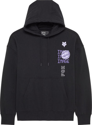 Fox head image phantom oversized fleece hoodie