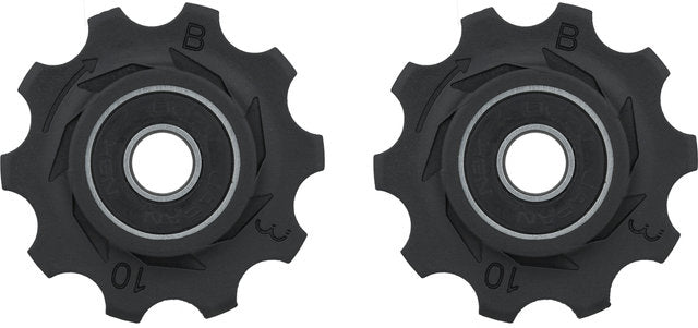 Bbb cycling derailleurwieltjes shimano, campagnolo sram - 7-speed, 8-speed, 9-speed, 10-speed - duurzaam - zwart - 10t - rollerboys bdp-01