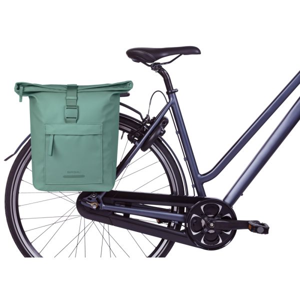 Basil Brooklyn 41L Doppel-Fahrradtasche - Grün (14 x 30 x 37 cm)