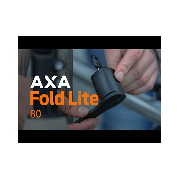 Axa Faltschloss Fold Lite 80 Duo Pack, gleichschließend, schwarz.