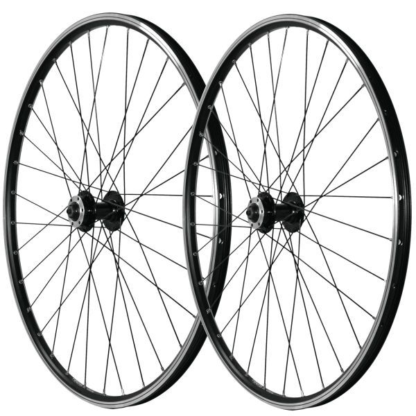 Rodi Viper 19" Laufradsatz mit 28-32 Speichen – 6-Loch-Bremsscheibenaufnahme – 8-, 9- und 10-fach, schwarz – Schnellspanner