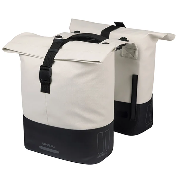 Basil Cove MIK 28-32L Doppel-Packtasche, 14 x 29 x 36 cm, weiß/schwarz