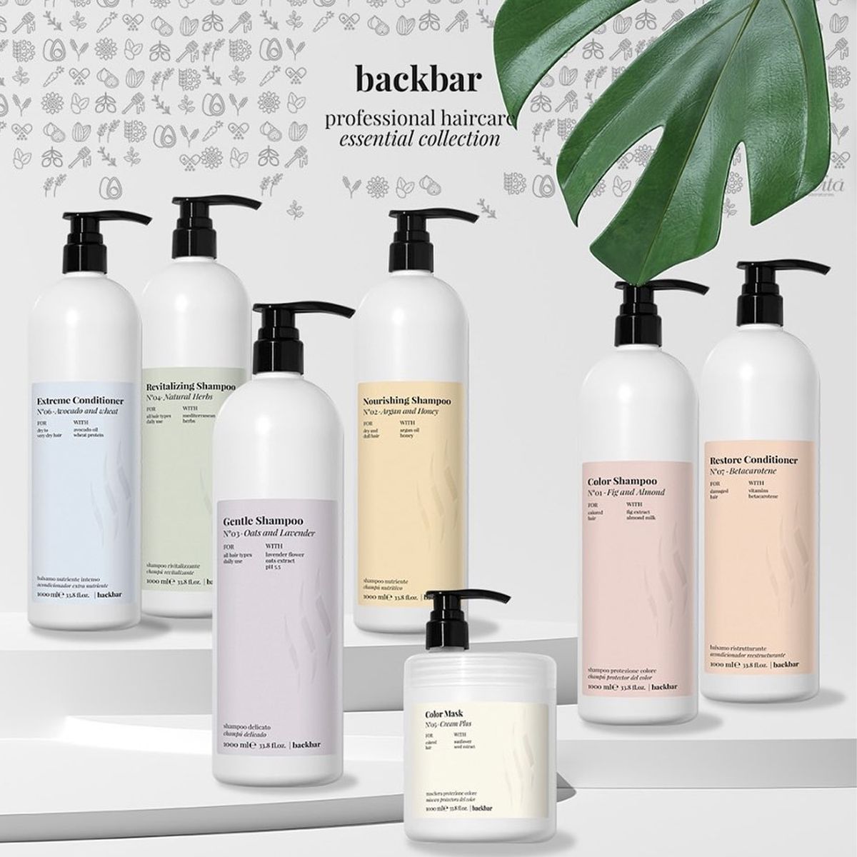 Farmavita backbar revitalizing shampoo n°04 natural herbs 1000ml