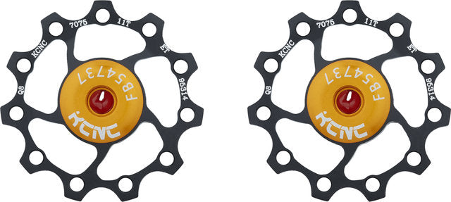 Kcnc jockey wheel aluminum pulley wheels with ceramic bearings - 1 pair