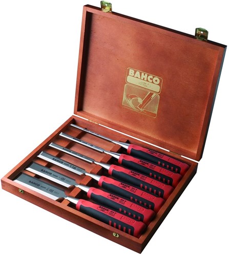 Bahco 424p 6-dlg beitelset in houten kist | 424p-s6-eur