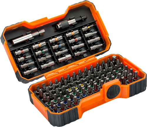 Bahco 59 s100bc-ip bitset | 100-delig | voor gleuf-, phillips®, pozidriv®, hexagon, robertson en torx | 59 s100bc-ip