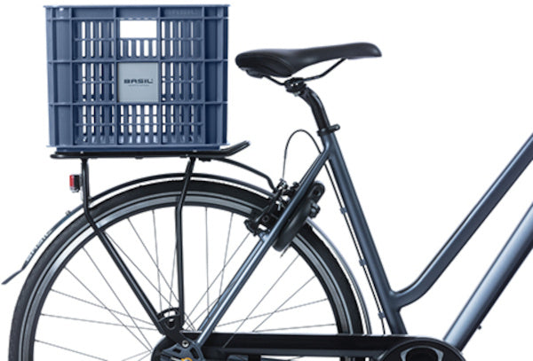 Basil fietskrat L - groot - 40 liter - blauw