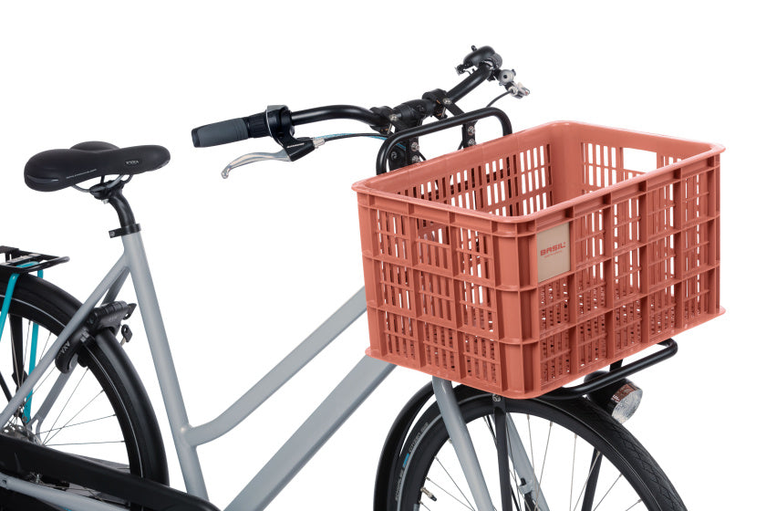 Basil fietskrat L - groot - 40 liter - rood