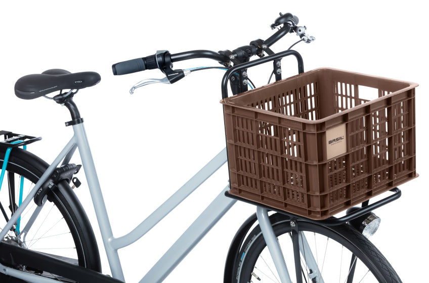 Basil fietskrat M - medium - 29.5 liter - bruin