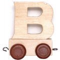 Bongers Toys Holzbuchstabe B mit Rädern, 6 cm hoch