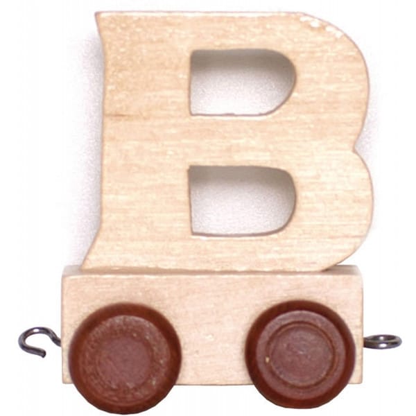 Bongers Toys Holzbuchstabe B mit Rädern, 6 cm hoch