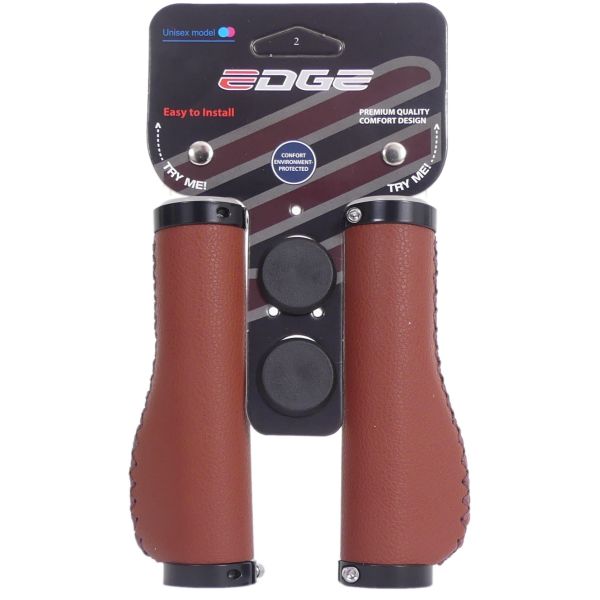 Griffset Edge Leather inkl. Sicherungsring - kamelbraun - 135 135 mm (Einzelhandelsverpackung)