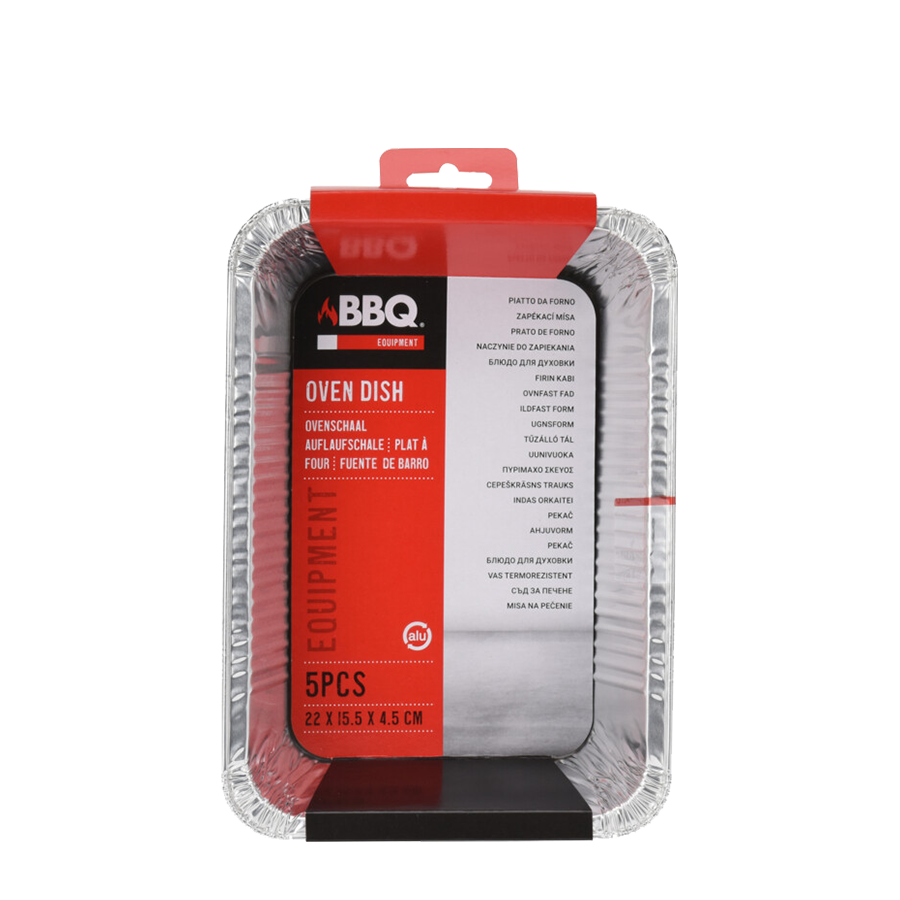 5 Stück Grill-Vorbereitungsschalen aus Aluminium