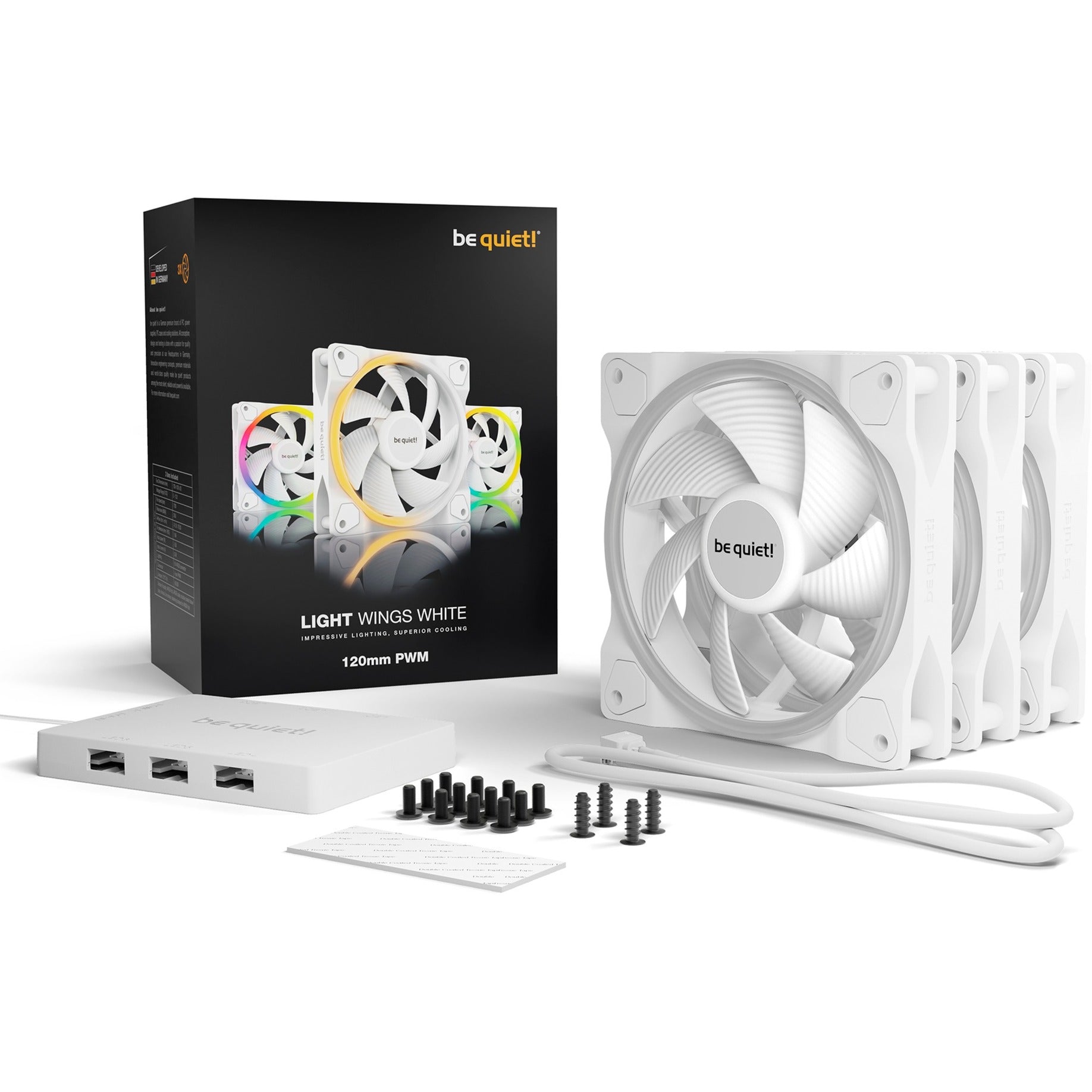 Be quiet! Light White 120mm PWM Triple Pack