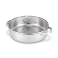 Beka cicla sauteerpan - ø 28 cm - hapjespan - met deksel uit glas - gerecycleerd rvs - pfas-vrij - 2 stevige handvaten - geschikt voor inductie vaatwasser - chroom