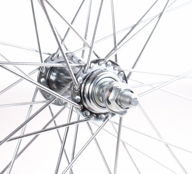 Voorwiel 28 sp. alu zilver sp13 trek basic aluminium naaf v.as