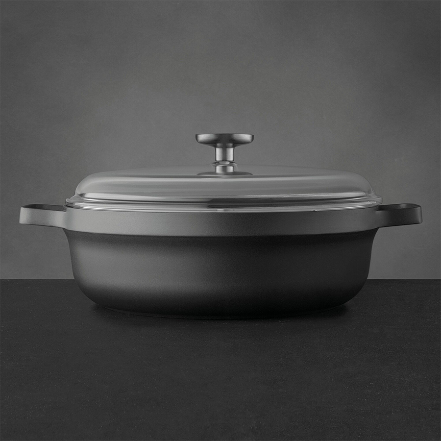 Berghoff gem sauteerpan 2 handvaten met deksel zwart ø28cm