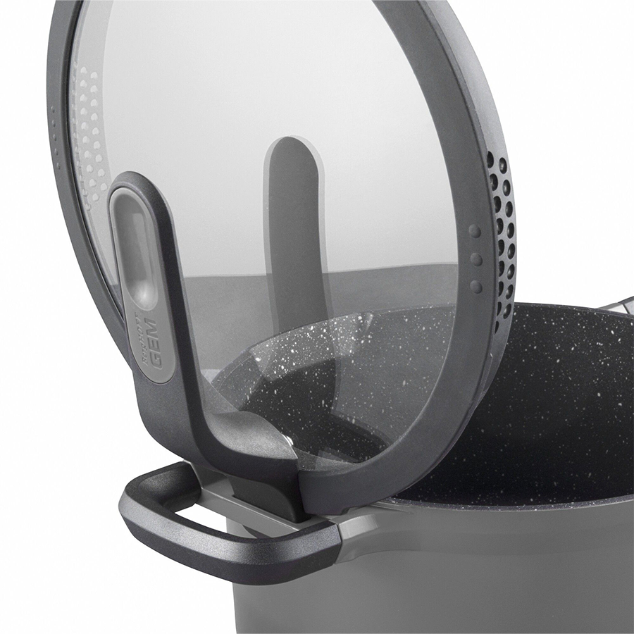 Berghoff gem sauteerpan afneembaar handvat met deksel stay cool grijs ø28cm