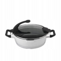 Berghoff virgo sauteerpan 2 handvaten met deksel wit ø28cm