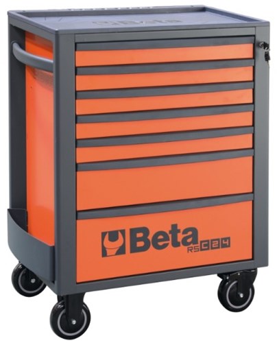 Beta rsc24 7-fo Werkzeugwagen mit 7 Schubladen, orange