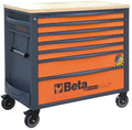 Beta rsc24axlp 7-o gereedschapswagen met 7 laden | met anti-omvalsysteem | breed model | oranje - 024004571