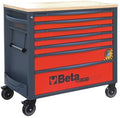 Beta rsc24axlp 7-r gereedschapswagen met 7 laden | met anti-omvalsysteem | breed model | rood - 024004573