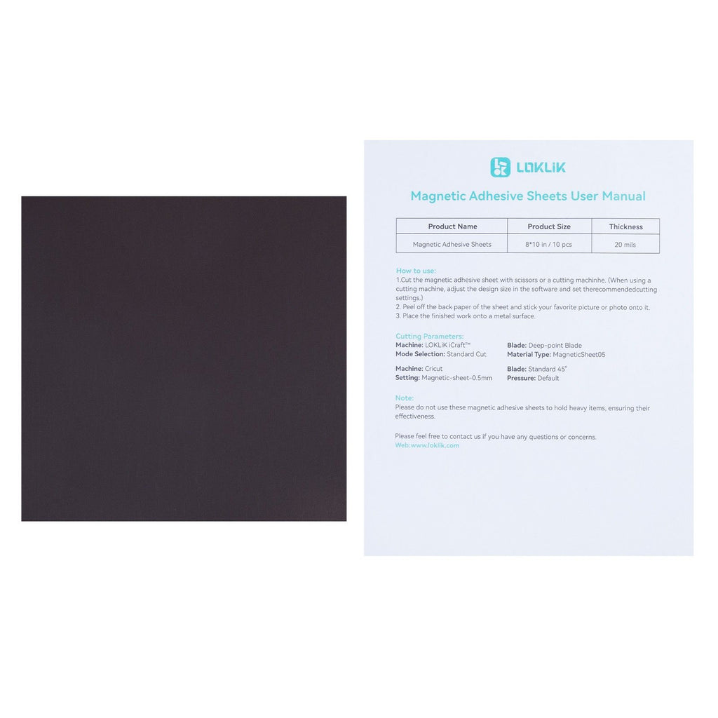 Loklik • magneetvellen 20,5x20,5cmx0,5mm 10x