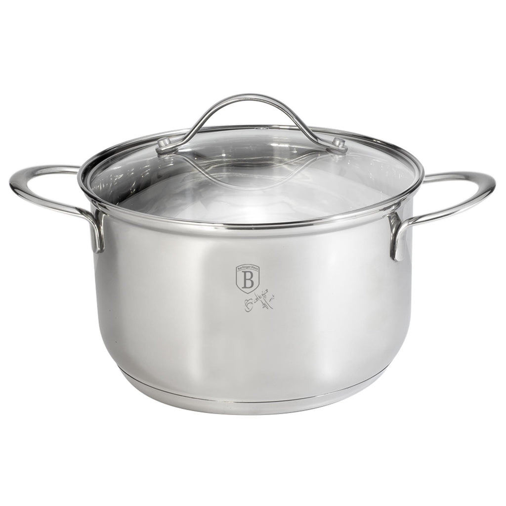 Berlingerhaus rvs pan 18x11 glas deksel
