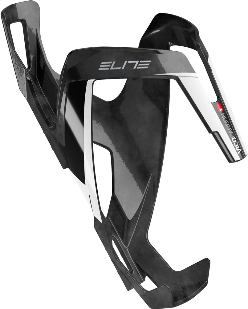 Elite vico carbon bottle cage | black white matte