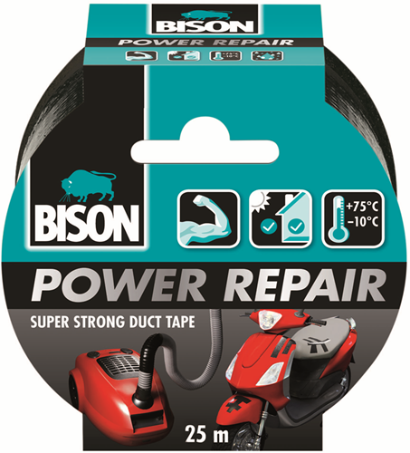 Bison power repair zwart | rol | 25 m - 6311863