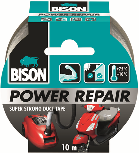 Bison power duct tape zwart 50mx4.8cm