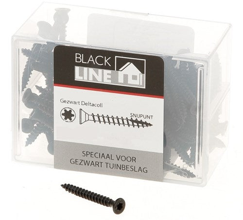 Blackline spaanplaatschroef hcp zwart pk torx tx20 +snijpunt 4.0x35 | 100 stuks - 6904.20.14035