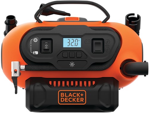 Black+decker bdcinf18n 11bar ac dc of 18v compressor | universele ventieladapter | 230v adapter - bdcinf18n-qs