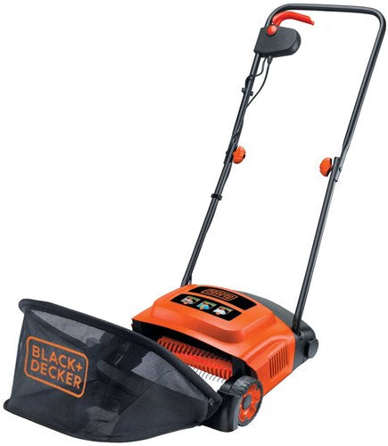 Black+decker 600w 30cm verticuteerder met centrale hoogte-instelling - gd300-qs