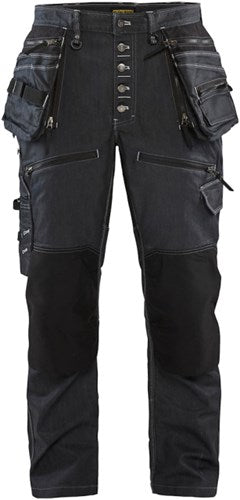 Blåkläder baggy denim stretch x1900 19991141 | zwart | maat c48 - 7330509513934