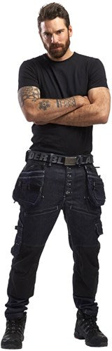 Blåkläder baggy denim stretch x1900 19991141 | zwart | maat c58 - 7330509513989