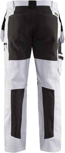 Blåkläder schilders werkbroek met stretch 19101000-1099 | wit zwart | maat c44 - 7330509622452