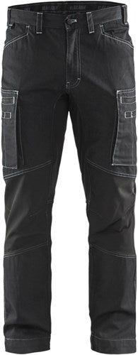Blåkläder service werkbroek denim stretch 14591142 | zwart | maat 50 - 7330509486122