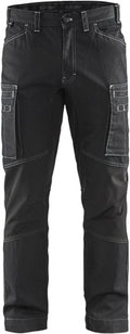 Blåkläder service werkbroek denim stretch 14591142 | zwart | maat 52 - 7330509486139
