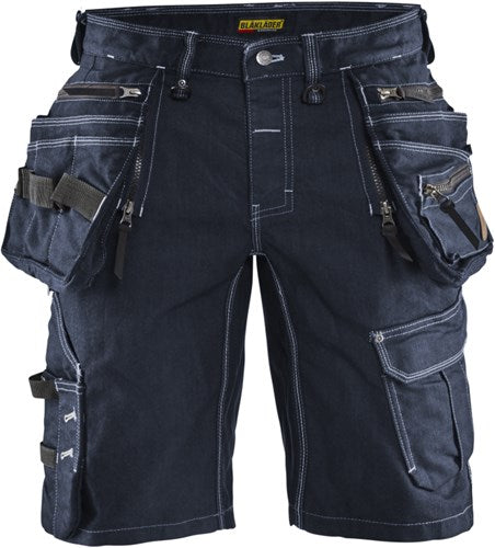 Blåkläder short denim stretch x1900 19921141 | marineblauw zwart | maat 56 - 7330509554418