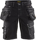 Blåkläder short denim stretch x1900 19921141 | zwart | maat 44 - 7330509534168