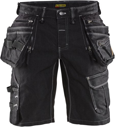Blåkläder short denim stretch x1900 19921141 | zwart | maat 54 - 7330509534212