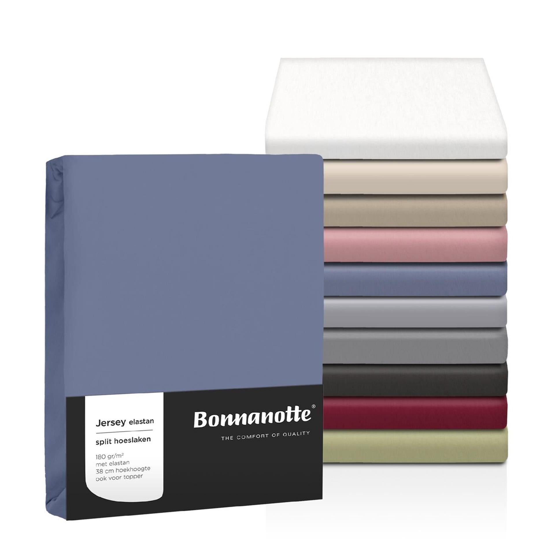 Bonnanotte hoeslaken jersey beige 90x200cm
