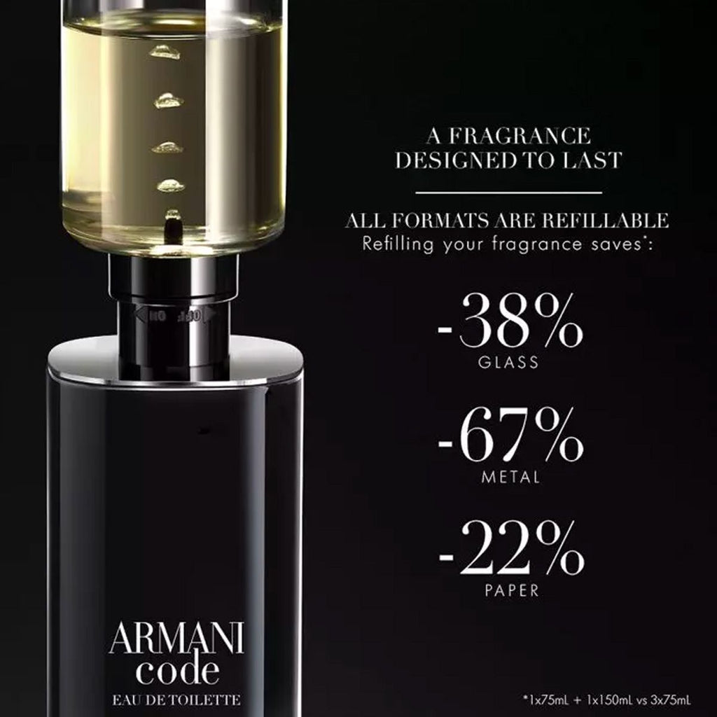 Giorgio armani eau de toilette refillable code heren 50ml